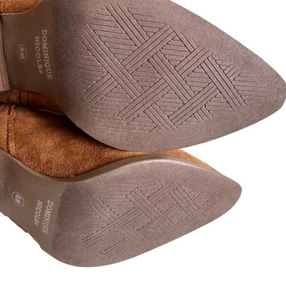 Dominique Nicole Jeri Bootie Brown Side Zipper Ankle Bootie Shoe Boots Size 8 - Picture 8 of 12